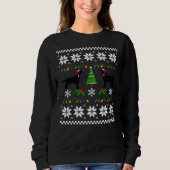 Black Labrador Happy KerstSweater Pattern Trui (Voorkant)