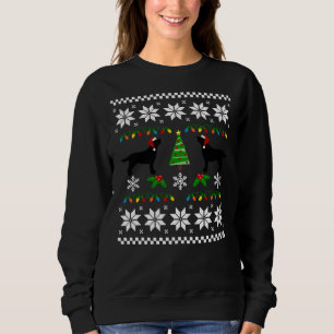 Black Labrador Happy KerstSweater Pattern Trui