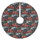 Black Labrador Hond Kerstfeest Kerstboom Rok (Voorkant)