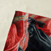 Black Labrador Hond Kerstfeest Strandlaken (In situ)