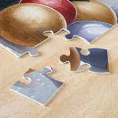 Black Labrador Hondenkerstboom Kerstmis Legpuzzel (Zijkant)