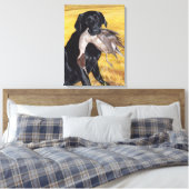 Black Labrador Hunting Dog Canvas Afdruk (Insitu (Slaapkamer))