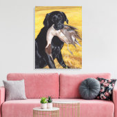 Black Labrador Hunting Dog Canvas Afdruk (Insitu (Woonkamer))