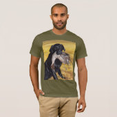 Black Labrador Hunting Dog T-shirt (Voorkant volledig)
