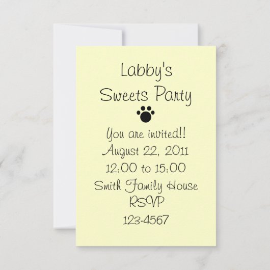 Black Labrador & Ice Cream Sundae Kaart (Achterkant)