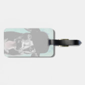 Black Labrador in Bowler Pet Bagagelabel (Achterkant horizontaal)