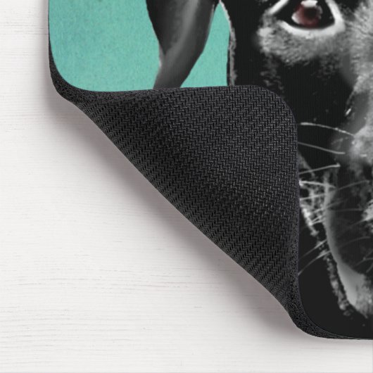 Black Labrador in Bowler Pet Muismat (Hoek)