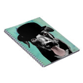 Black Labrador in Bowler Pet Notitieboek (Rechterzijde)