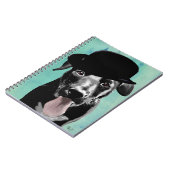 Black Labrador in Bowler Pet Notitieboek (Linkerzijde)