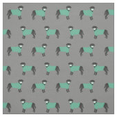 Black Labrador in schrobben grijs Stof (Swatch)