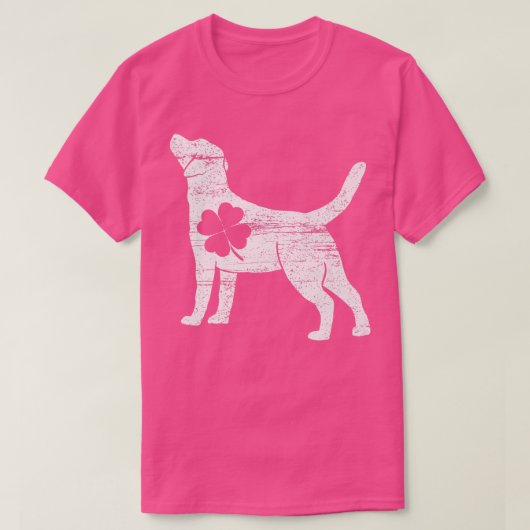 Black Labrador Irish Shamrock Saint Paddy's ST PAT T-shirt (Design voorkant)