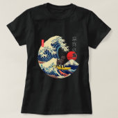 Black Labrador Japanese Kanagawa Wave Surf Loyal D T-shirt (Design voorkant)