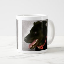 Black Labrador Jumbo Coffee Mok