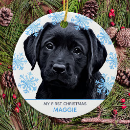 Black Labrador Kerstcute Pet Puppy Dog Keramisch Ornament