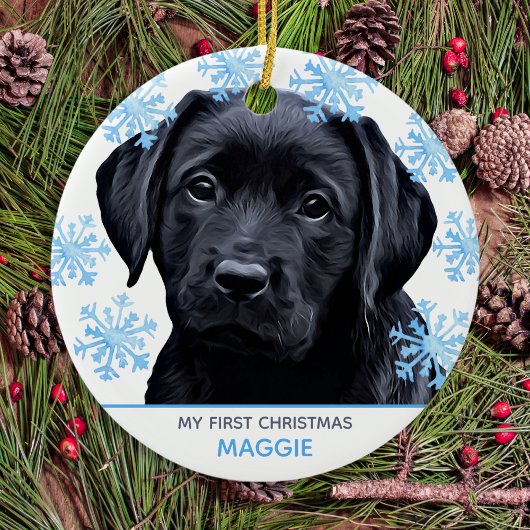 Black Labrador Kerstcute Pet Puppy Dog Keramisch Ornament