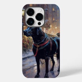 Black Labrador Kerstfeest Seizoen Case-Mate iPhone 14 Pro Hoesje