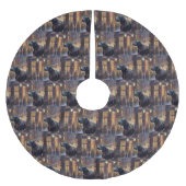 Black Labrador Kerstfeest Seizoen Kerstboom Rok (Voorkant)