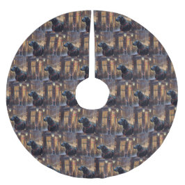 Black Labrador Kerstfeest Seizoen Kerstboom Rok