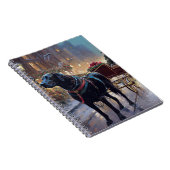 Black Labrador Kerstfeest Seizoen Notitieboek (Rechterzijde)