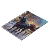 Black Labrador Kerstfeest Seizoen Notitieboek (Linkerzijde)