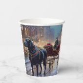 Black Labrador Kerstfeest Seizoen Papieren Bekers (Achterkant)