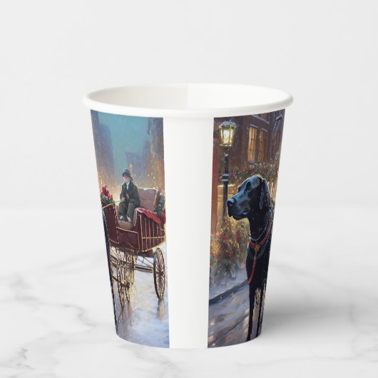 Black Labrador Kerstfeest Seizoen Papieren Bekers (Links)