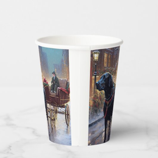 Black Labrador Kerstfeest Seizoen Papieren Bekers (Rechts)