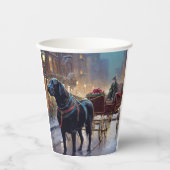 Black Labrador Kerstfeest Seizoen Papieren Bekers (Voorkant)