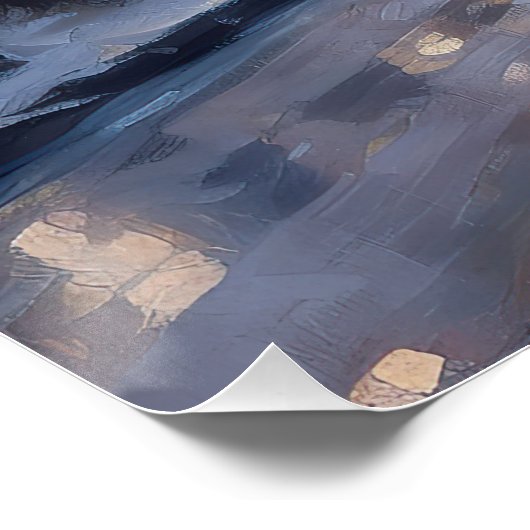 Black Labrador Kerstfeest Seizoen Perfect Poster (Hoek)