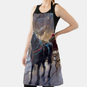 Black Labrador Kerstfeest Seizoen Schort (Insitu)