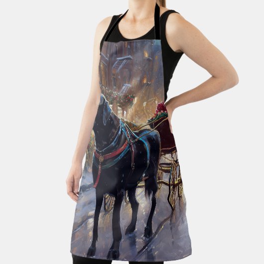 Black Labrador Kerstfeest Seizoen Schort (Insitu)