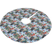 Black Labrador Kerstfeest Sneeuwscène Kerstboom Rok (Gekanteld)