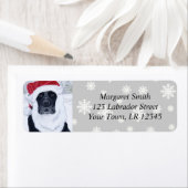 Black Labrador-kerstinloopadres Etiket (Insitu)