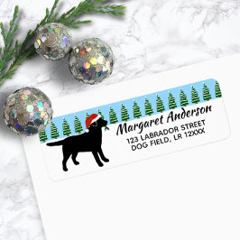 Black Labrador kerstkerstkerstkerstkerstadres Etiket