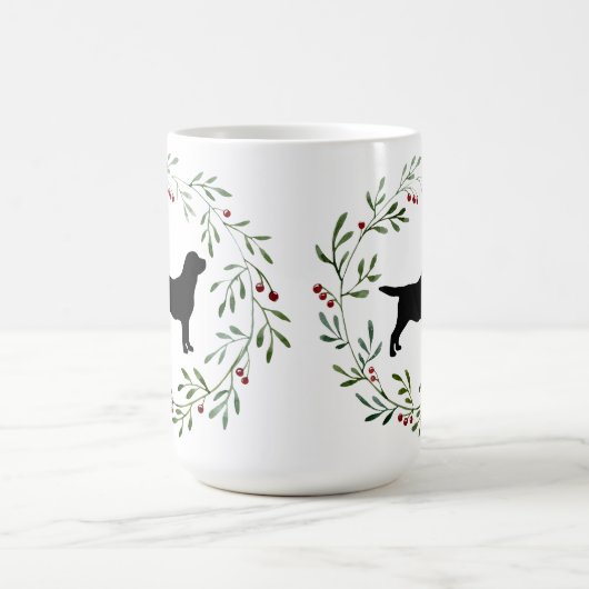 Black Labrador Kerstlegant Retriever Dog Koffiemok (Center)