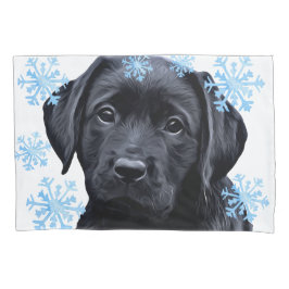 Black Labrador Kerstmis - Cute Dog Puppy Black Lab Kussensloop