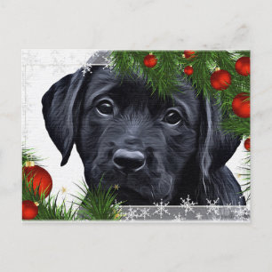 Black Labrador Kerstmis - Dog Holiday - Black Lab Briefkaart