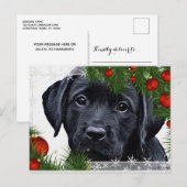 Black Labrador Kerstmis - Dog Holiday - Black Lab Briefkaart (Voorkant / Achterkant)