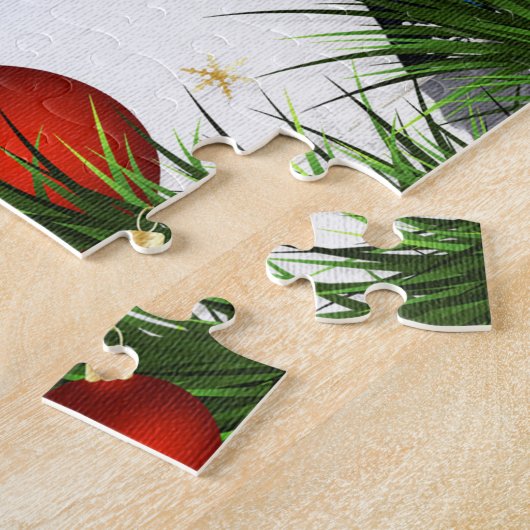 Black Labrador kerstpauppy Dog Legpuzzel (Zijkant)