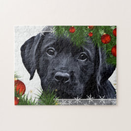Black Labrador kerstpauppy Dog Legpuzzel