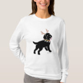 Black Labrador-kerststrijders T-shirt (Voorkant)