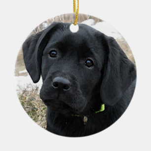 Black Labrador kerstversiering Keramisch Ornament