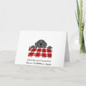 Black Labrador kijkt naar je keuken Kaart (Achterkant)