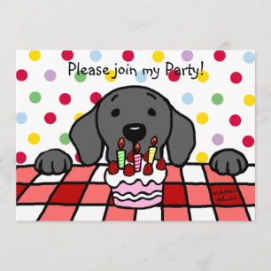 Black Labrador kijkt naar je verjaardag Kaart