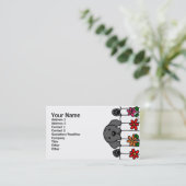 Black Labrador kijkt naar je Visitekaartje (Staand voorkant)