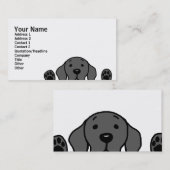 Black Labrador kijkt naar je Visitekaartje (Voorkant / Achterkant)