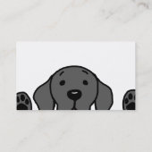 Black Labrador kijkt naar je Visitekaartje (Achterkant)