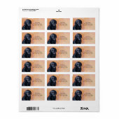 Black Labrador Lachend in het licht Etiket (Full Sheet)