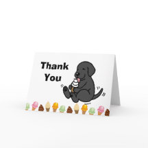 Black Labrador Lick Ice Cream - Hartelijk dank