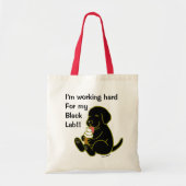 Black Labrador Licking Ice Cream Canvas tas (Voorkant)